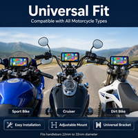 Bestsonic - Navegador GPS para Motocicleta de 6.25 Pulgadas, Resistente al Agua IP67, Pantalla Táctil, Control Remoto, Bluetooth, Siri