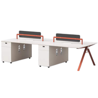 Meubles de bureau, bureau de travail, poste de travail moderne modulaire pour 2 à 6 personnes