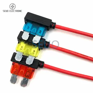 SEUO Good Quality Standard Mini 10A/15A/20A Blade Fuse Fuse Tap Adapters Blade Fuse Holder