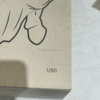 Boîte de rangement en bois gravée avec couvercle coulissant, en contreplaqué naturel, pour cadeaux, emballage et expédition
