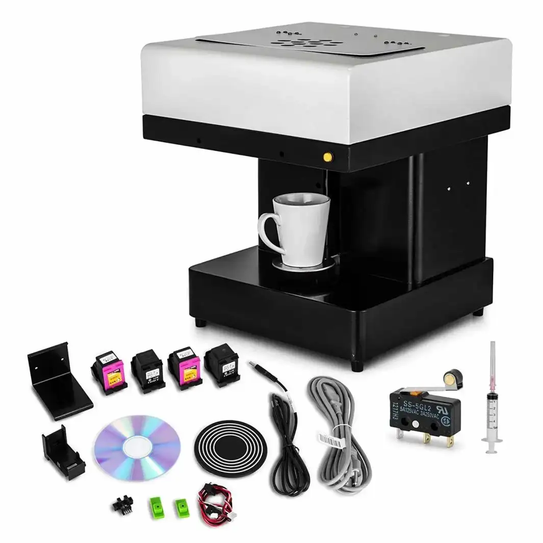 آلة طباعة صور سيلفي تجارية ثلاثية الأبعاد على القهوة آلة طباعة على الطعام والقهوة بشكل صغير