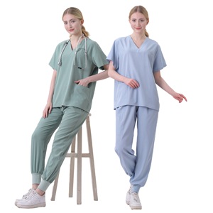 Unisex Quick-Drying Surgical Scrub Set Moisture Wicking Knitted Top And Pants For Hospital Dental Pet Clinic Uniforms - Product Image 4