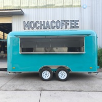 Petite remorque alimentaire mignonne, mini camion de restauration avec équipements de cuisine