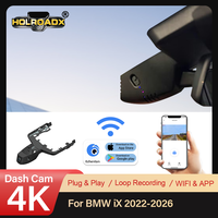 4K UHD voor- en achteruitrijcamera met verborgen dashcam voor BMW IX 2022-2026, app-besturing, lusopname, G-sensor, nachtzicht, dubbele lens