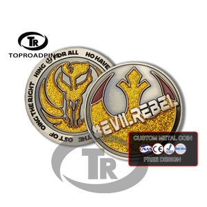 Moneta Commemorativa in Metallo con Forma Unica e Intaglio, Stampa Serigrafica in <span class=keywords><strong>Oro</strong></span> e Argento - Product Image 1