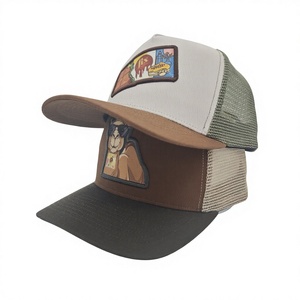 Custom Logo 5 Panel Trucker <b>Hat</b> Printed Design Low MOQ OEM Vintage Inspired Retro Outdoor Sports Cycling Beach Performance Mesh - Product Image 2