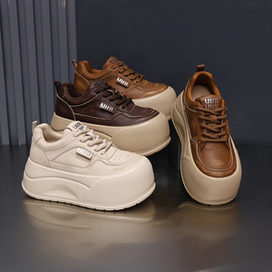 <span class=keywords><strong>Scarpe</strong></span> da <span class=keywords><strong>donna</strong></span> casual leggere bianche con plateau e suola spessa in schiuma antiscivolo, rialzanti, con design accattivante, ideali per l'autunno - Product Image 1