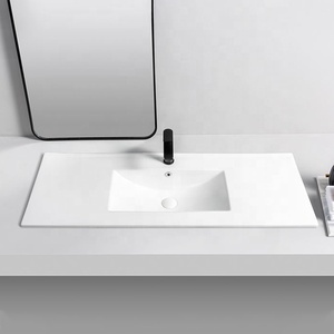 Armoire de lavabo en teck de luxe, moulage pour évier, en céramique - Product Image 4