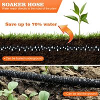 Tuyau d'irrigation goutte à goutte en caoutchouc, économise 80 % d'eau, pour jardin, pelouse, potager, parterre de fleurs, verger, léger et enterrable
