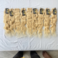 Vente en gros de vrais cheveux humains, qualité supérieure, blond 613, cheveux indiens bruts, blond Temple 60, fournisseurs de cheveux