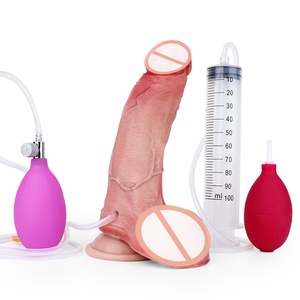 FAAK Realistic Squirting Inflatable <b>Dildo</b> With Sucker Silicone Ejaculation Penis Anal Massage Sex Toys for Women Masturbator - Product Image 3