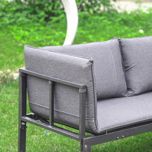 Commercio all'ingrosso divano esterno in alluminio mobili da <span class=keywords><strong>giardino</strong></span> tavolino per il tempo libero divano <span class=keywords><strong>Set</strong></span> tre pezzi - Product Image 6