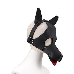 Accesorios Eróticos para Mascotas, Juguetes Sexuales <span class=keywords><strong>BDSM</strong></span>, Bondage, Fetiche Canino, Antifaz, Fetiche Canino, Juego de Sumisión, Capucha de Cuero para Juegos de Mascotas - Product Image 5