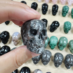 Bán Buôn Tay Khắc 1.5 Inch Yooperlite <span class=keywords><strong>Skull</strong></span> Chất Lượng Cao Tinh Thể Tự Nhiên Khắc Cho Halloween Trang Trí Quà Tặng Đồ Trang Sức Mặt Dây Chuyền - Product Image 2