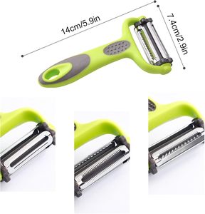Best Sell 3 in 1 Multifunctional Manual Stainless Steel <b>Kitchen</b> Peeler <b>Gadget</b> with Anti-Slip Handle - Product Image 3