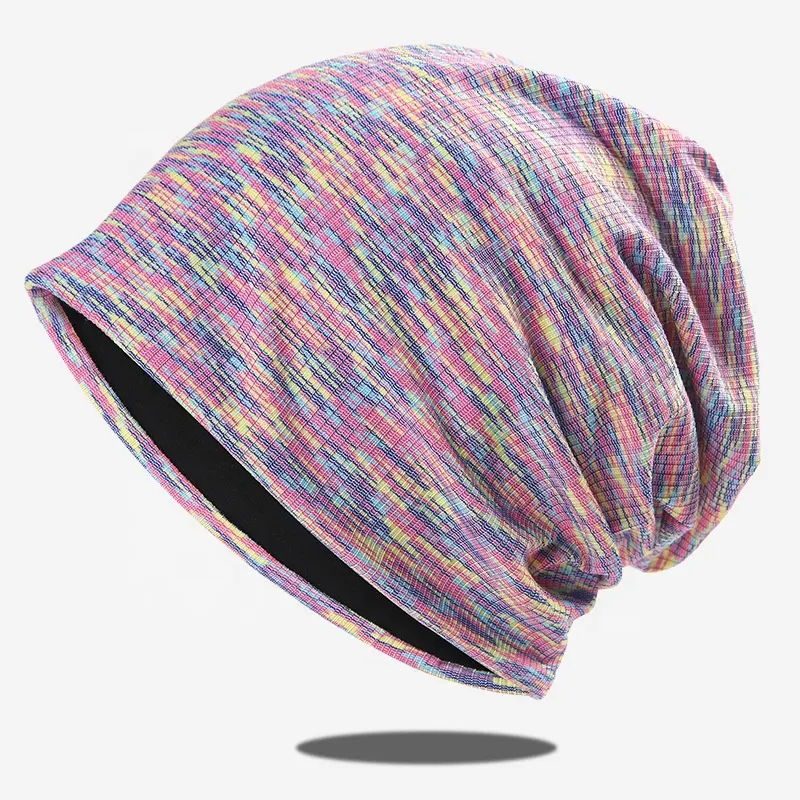 Kleurrijke Winter Warme Zachte Hijab Hoeden Slouchy Baggy Gebreide Beanie Hoeden Voor Unisex