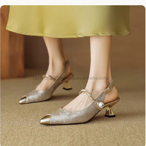 Dropshipping Escarpins et Sandales à Talons Hauts pour Femme, Tendance, en Soie Camouflage avec Nœud, Ornées de Strass Scintillants et à Lanières - Product Image 4