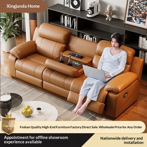 Canapé inclinable électrique <span class=keywords><strong>de</strong></span> première classe Zero Wall - Siège <span class=keywords><strong>de</strong></span> cinéma maison intelligent multifonctionnel en cuir avec extension électrique - Product Image 4