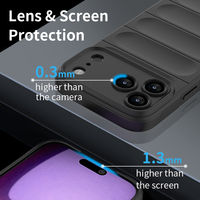 Coque antichoc Airbag pour iPhone 17 Pro Max 17 Air 16 Pro 15 14 13 12 11 XS Max X XR 7 Protection de l'objectif Coque arrière en silicone souple