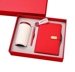 Promocional Electronic Luxury Corporate Business Address Book Gift <b>Set</b> Custom <b>Office</b> Welcome Hardcover Leather Cover - Product Image 1