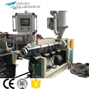 Energy saving PVC Spiral Steel Wire Reinforced Hose Extrusion Line cover Single screw extruder