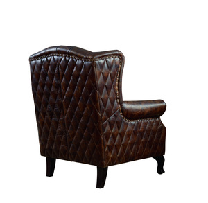 <span class=keywords><strong>Fauteuil</strong></span> à dossier haut en <span class=keywords><strong>cuir</strong></span> véritable, style loft industriel rétro, durable, pour salon - Product Image 4