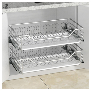 XINMU Design moderno In-Cabinet cassetti estraibili cucina <span class=keywords><strong>dispensa</strong></span> In alluminio girevole angolo magico cestello angolo cieco mobile - Product Image 5
