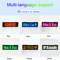 USB App Control Mini LED Display Sign Publicidad LED Badge Intermitente Nombre Badge Recargable LED