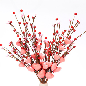 Arrangement floral moderne fait main en plastique en forme de cœur pour la fête des mères et la Saint-Valentin, décoration d'intérieur - Product Image 3