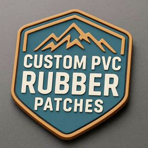 Patch en caoutchouc 3D personnalisé à thermocoller, Badge en PVC souple personnalisé à transfert thermique, Patch logo en relief durable pour vêtements et accessoires - Product Image 4