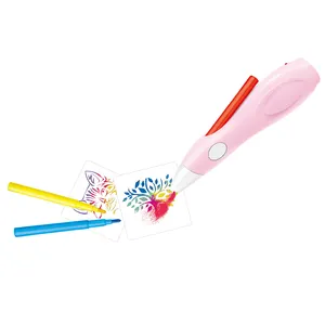 Battery operated colorful pen set craft diy educational toy