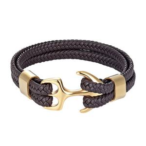 Tarnish Free Waterproof Cute 316l Stainless Steel Jewlery 14k 18k Gold Plated <b>Leather</b> Nautical <b>Bracelets</b> Dainty <b>for</b> <b>Women</b> - Product Image 6