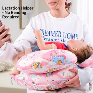 Bantal Menyusui Bentuk U dengan Isian Serat Katun Murni & Poliester, Bantal Pelindung Pinggang untuk Duduk Menyusui Bayi - Product Image 2