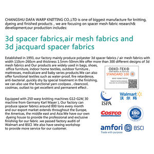 3D Spacer hava örgü kumaş çevre dostu jakarlı çözgü tela nefes yıkanabilir bez spor iş giysisi için - Product Image 2