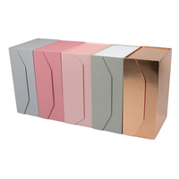 Grands coffrets cadeaux magnétiques pliables avec couvercle et ruban, 10 pièces, prix de gros, rouge et bleu, fermeture magnétique, vente en gros
