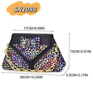 أحذية إيطالية جميلة ناضجة لفستان سيدة جميل بو أحذية نسائية صيفية ومجموعة حقيبة صنادل عالية الجحيم أسافين بلاستيكية سميكة - Product Image 6