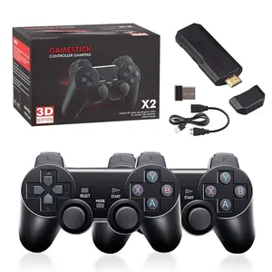 最も安いX2 Plus 4K HDTVゲームボックスゲームスティックビデオゲームコンソール、2.4Gワイヤレスコントローラー付き40000ゲームGD10 for psp/ps1