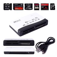 Lector de tarjetas de memoria todo en uno Lector de tarjetas externo USB SD SDHC Mini Micro M2 MMC XD CF Lector para cámara digital MP3