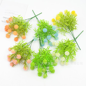 Bouquet de fleurs artificielles en pissenlit Dongchen Crafts, en plastique jaune, rose et orange, pour la décoration de la maison, du bureau et les accessoires de mariage - Product Image 4