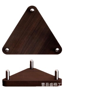 Wooden Ball Storage Rack Triangular <b>Desktop</b> Display Holder For Soccer Rugby Volleyball Solid Wood Base - Product Image 1