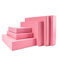 Maßgefertigte Rosa Wellpappe-Versandboxen Luxuriöse Kleinunternehmen-Verpackung Geschenkboxen für Kosmetik Schmuck E-Commerce