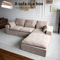 Sofá Cama Moderno Reclinable de Tela Suave Comprimida, Portátil y Plegable para Sala de Estar, Apartamento, Hotel y Centro Comercial