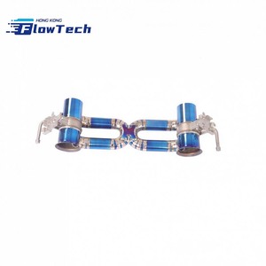 ระบบท่อไอเสียแบบ Catback วาล์วไทเทเนียม พร้อมปลายท่อสีฟ้าไหม้ สำหรับ Ferrari SF90 3.9T V8 - Product Image 4
