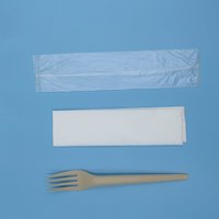 Doos Bruiloft Kids Case Met Doorzichtig Goud Papier Zware Sets Kleine Fama Hotel Plastic Bestek Gehamerd Ayd Familie Fruit Vork Plastic