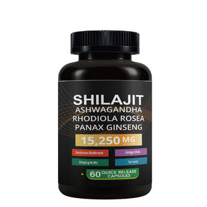 แคปซูลชิลลาจิตแบบ OEM สำหรับแบรนด์ส่วนตัว ผลิตภัณฑ์เสริมอาหารสมุนไพรวีแกน 60 แคปซูล ได้รับการรับรองมาตรฐาน GMP บำรุงสุขภาพตามหลักธรรมชาติ - Product Image 1