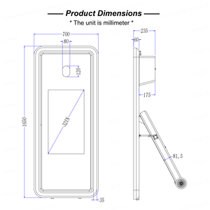 62 "gương Photo Booth với bánh xe 32" LCD màn hình cảm ứng Photo Booth máy nhôm Made Selfie photobooth Shell cho Đảng - Product Image 4