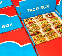 Boîte à tacos personnalisée grande taille, à emporter, en carton ondulé, support alimentaire jetable, boîte BBQ
