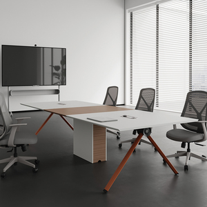 Mesa de Conferencia Grande y Moderna, Escritorio Largo para Reuniones de 6 Personas, Muebles para Sala de Reuniones de Oficina - Product Image 2