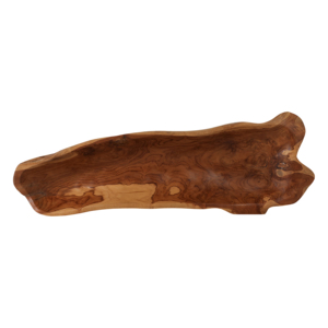 Ciotola in Legno di Teak, Centrotavola Decorativo Lungo, Accessorio Moderno e Rustico per Tavolino da Caffè - Product Image 6