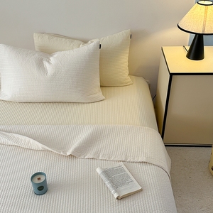 Tamaño personalizado 100% colcha lavable de algodón Color sólido clásico 60 hilos Hotel-elegante funda de cama para el hogar verano - Product Image 4